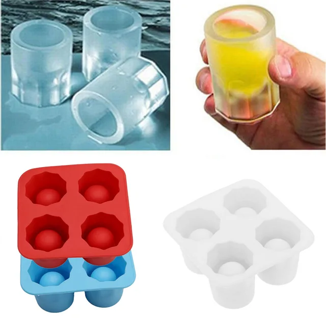 Dropship 1pc Silicone Shot Glass Ice Molds; Ice Cube Trays For
