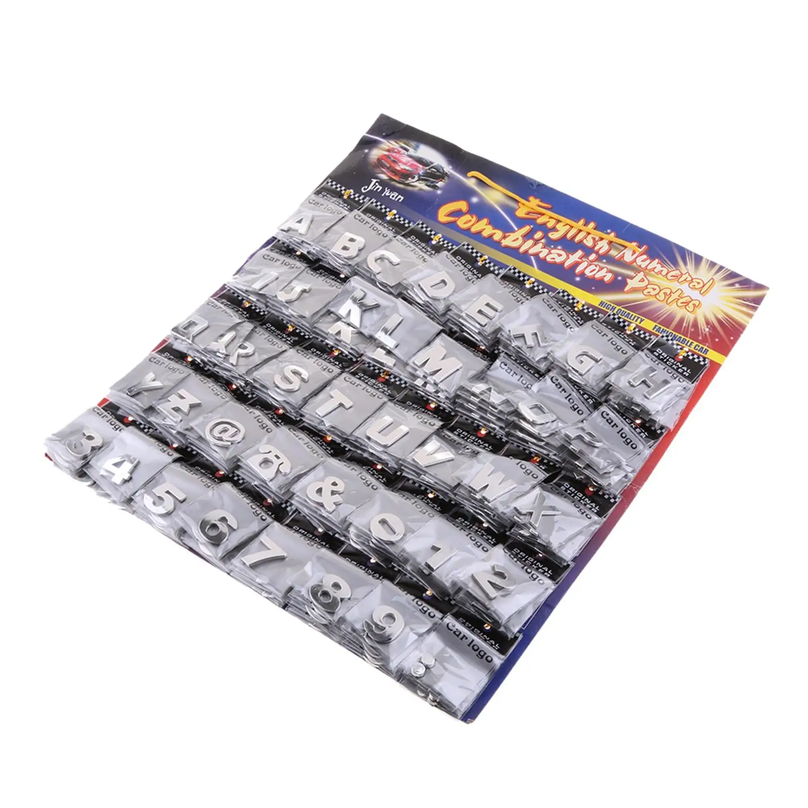 200Pcs  Sticker Chrome Letters and Number for Motorcycles