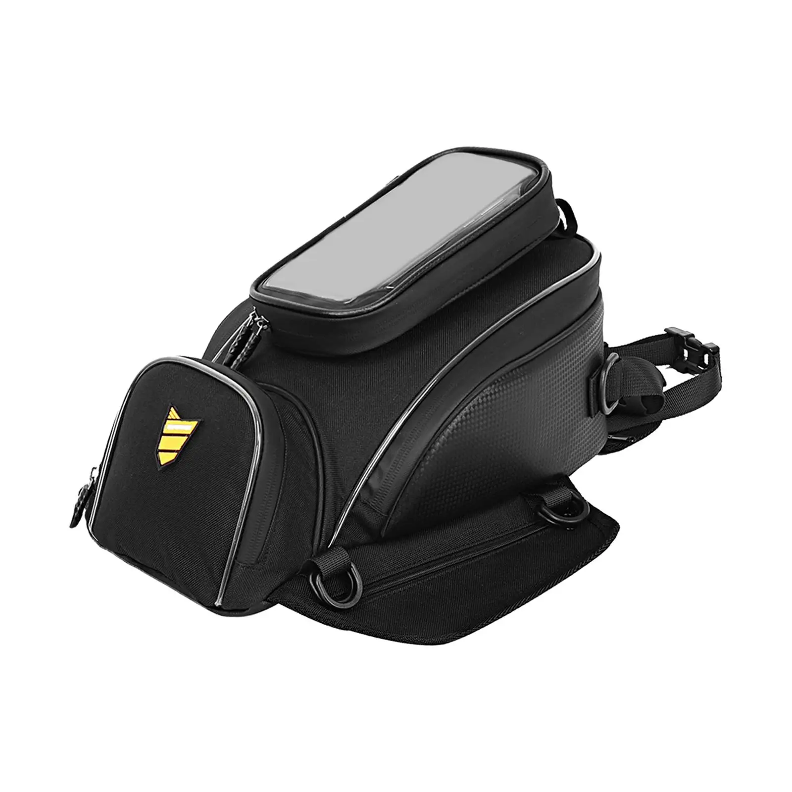 Motorcycle Phone Navigation Tank Storage Bag Phone Pocket Touch Screen Easily Install wear Resistant Multi Pocket Black
