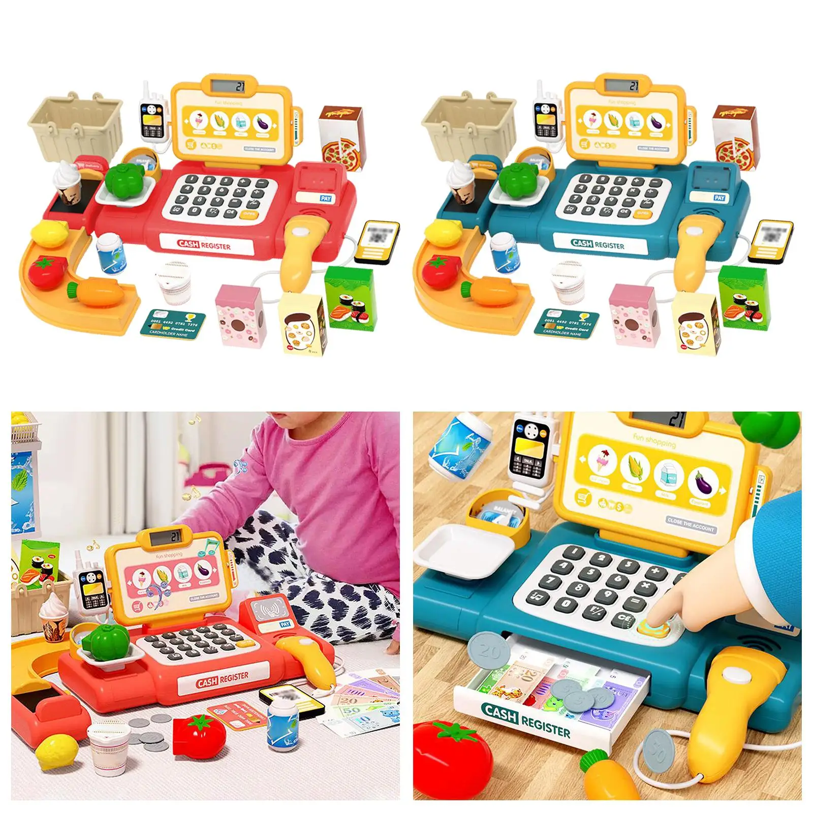 Pretend Play Store Educational Imaginative Electronic Classic Count Toy for Play Store Preschool Resource Role Play