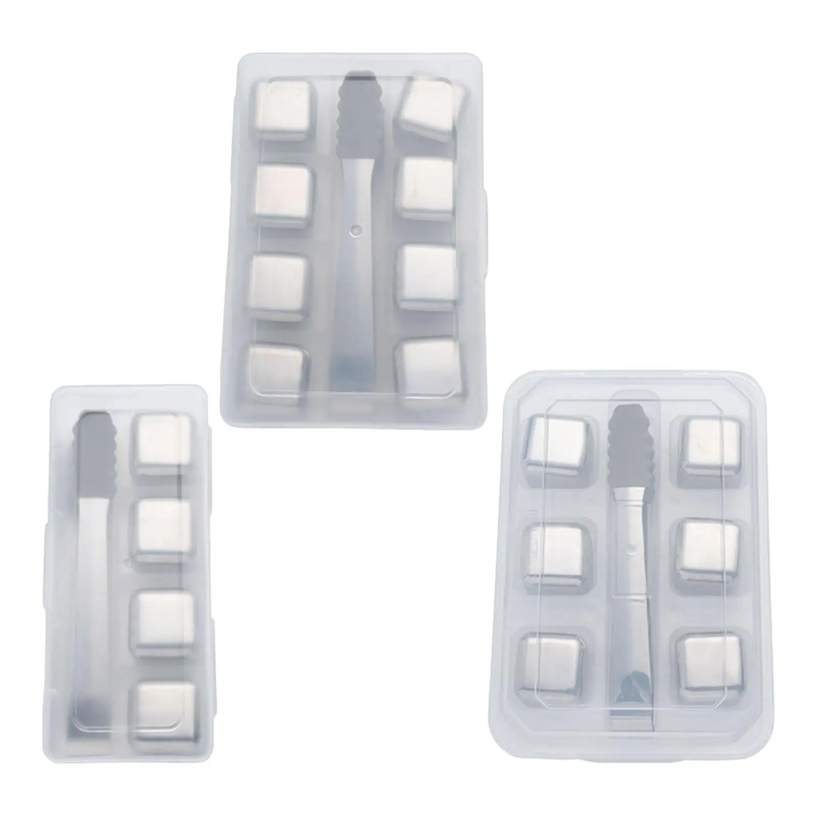 Stainless Steel Ice Cubes Reusable 2.5cm Cooling Cube Drinks Chilling Stones for Beverage Cocktail Party Home