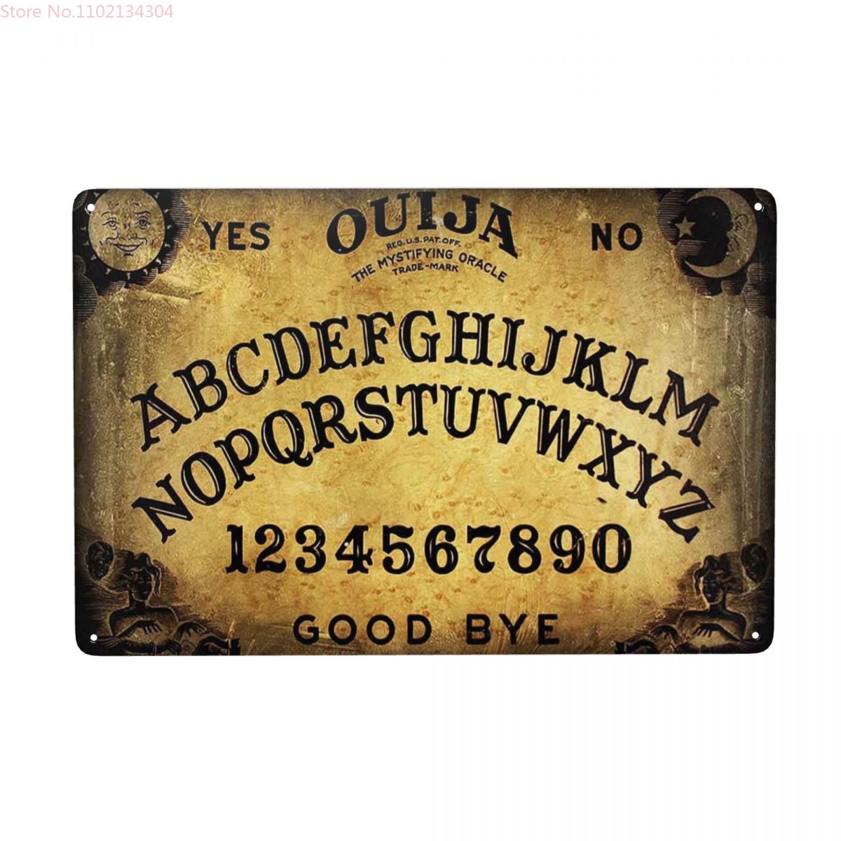 Доска Ouija в стиле ретро, металлический знак на заказ, гадания на  Хэллоуин, Оловянная табличка, декор для бара, кафе, ресторана, дома, 30x20  см | AliExpress