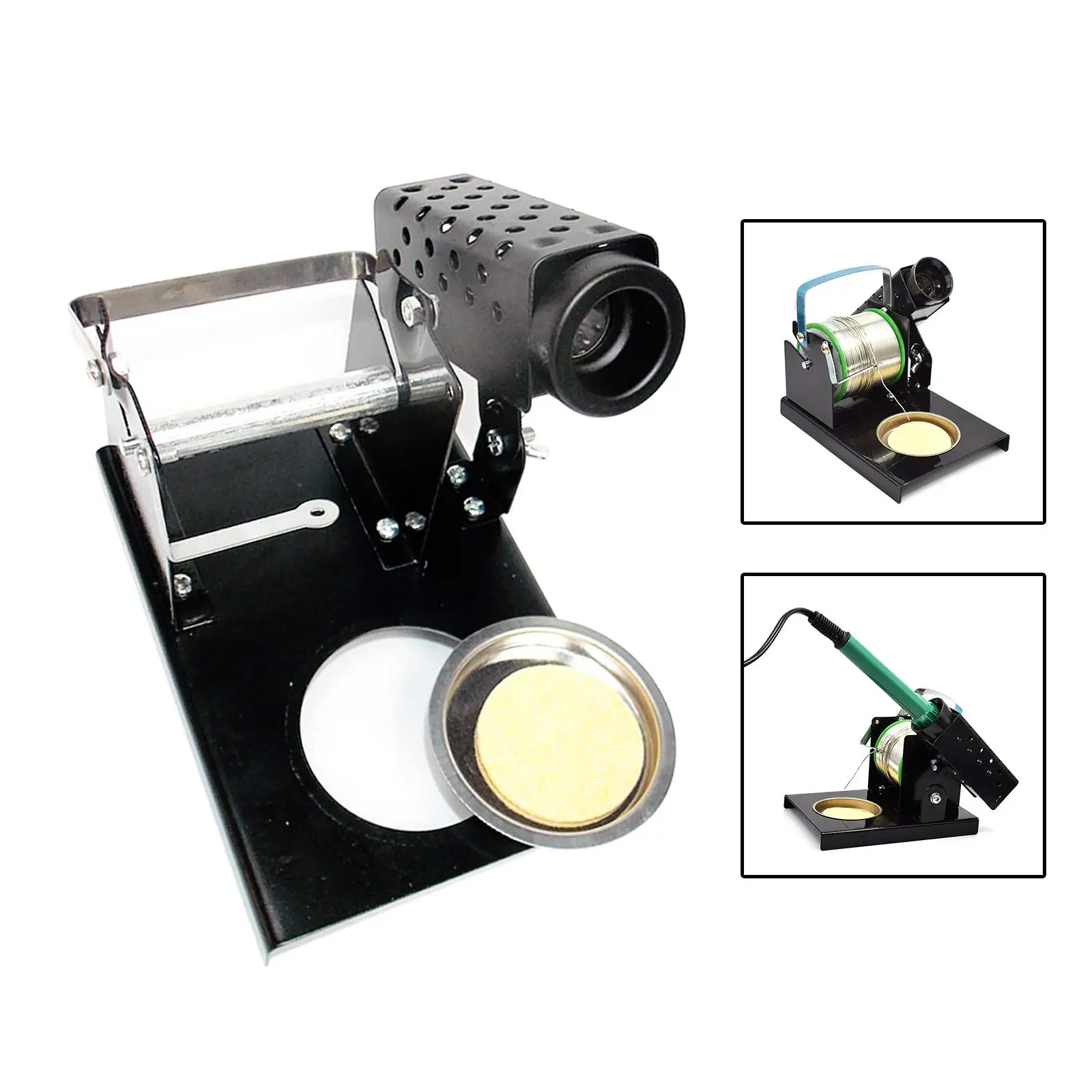 Heavy Duty Soldering Iron Stand Holder Support Station with Tip Cleaning Sponge Welding Accessories High Temperature Resistance
