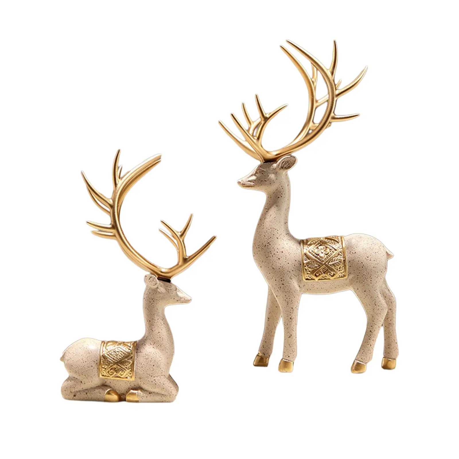 Reindeer Resin Sculpture Furnishing Elk Sculpture for Bookshelf Home Cabinet