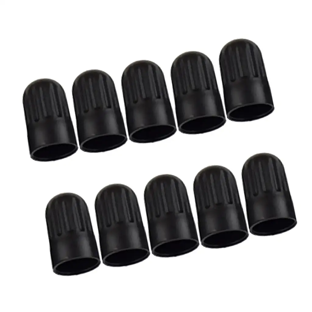 10  / Motorcycle Wheel Tire Valve Stem Dust Proof Caps For 08 Black