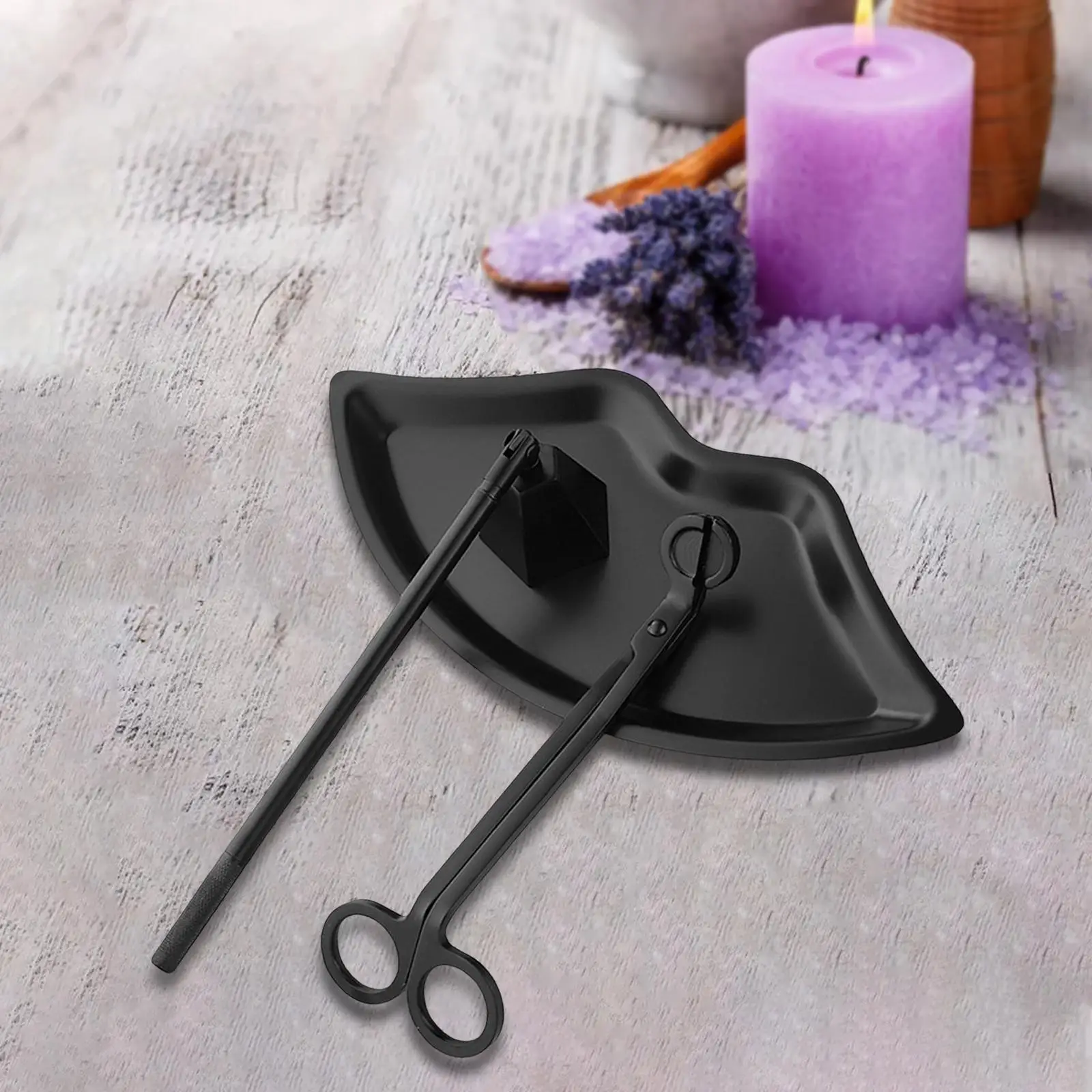 Candle Accessory Set Wick Trimmer Candle Snuffer Tray for Putting Out Candles Flame Safely Thanksgiving Christmas Pillar Candle