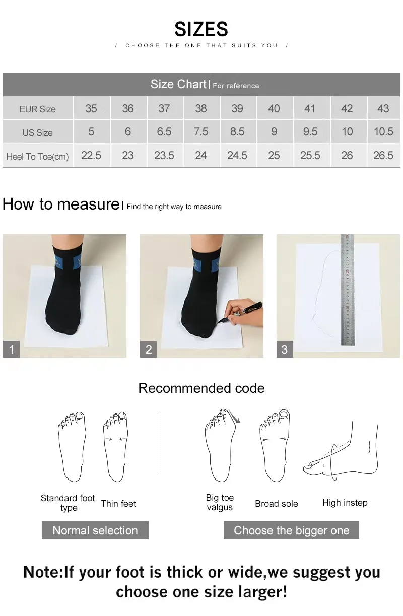 Size and dimension of the Women Casual Low Sneakers sold by 100 Spartans