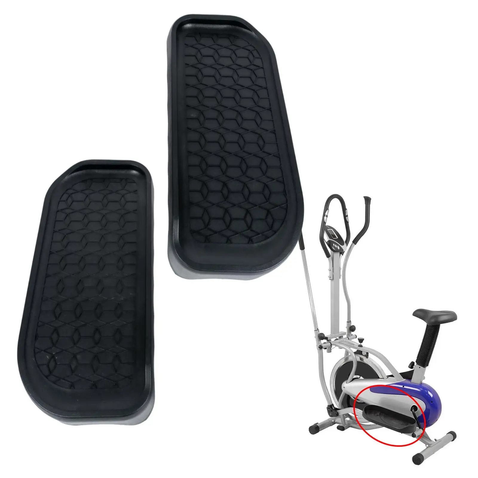 2Pcs Elliptical Machine Foot Pedals Leg Training Pedals Simple to Install Walking Machine Pedals for Exercise Indoor Supplies