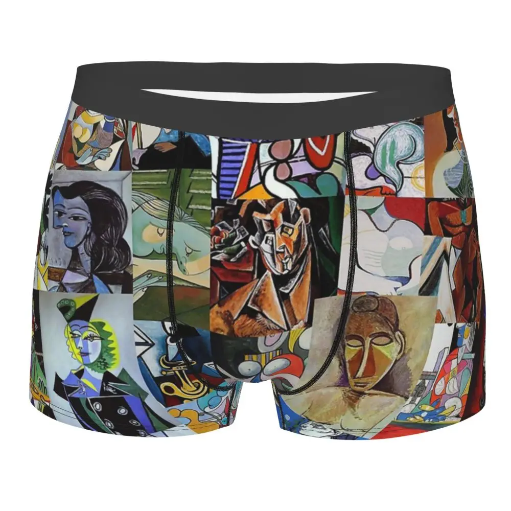 boxer underwear Man Pablo Picasso Underwear Surrealism Art Humor Boxer Briefs Shorts Panties Male Soft Underpants mens woven boxers