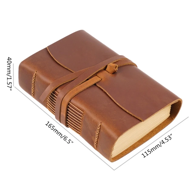 Exquisite Retro Leather Notepad Notebook Antique Leather Diary Handmade Leather  Bound Sketchbook Embossed Floral Cover - Notebook - AliExpress