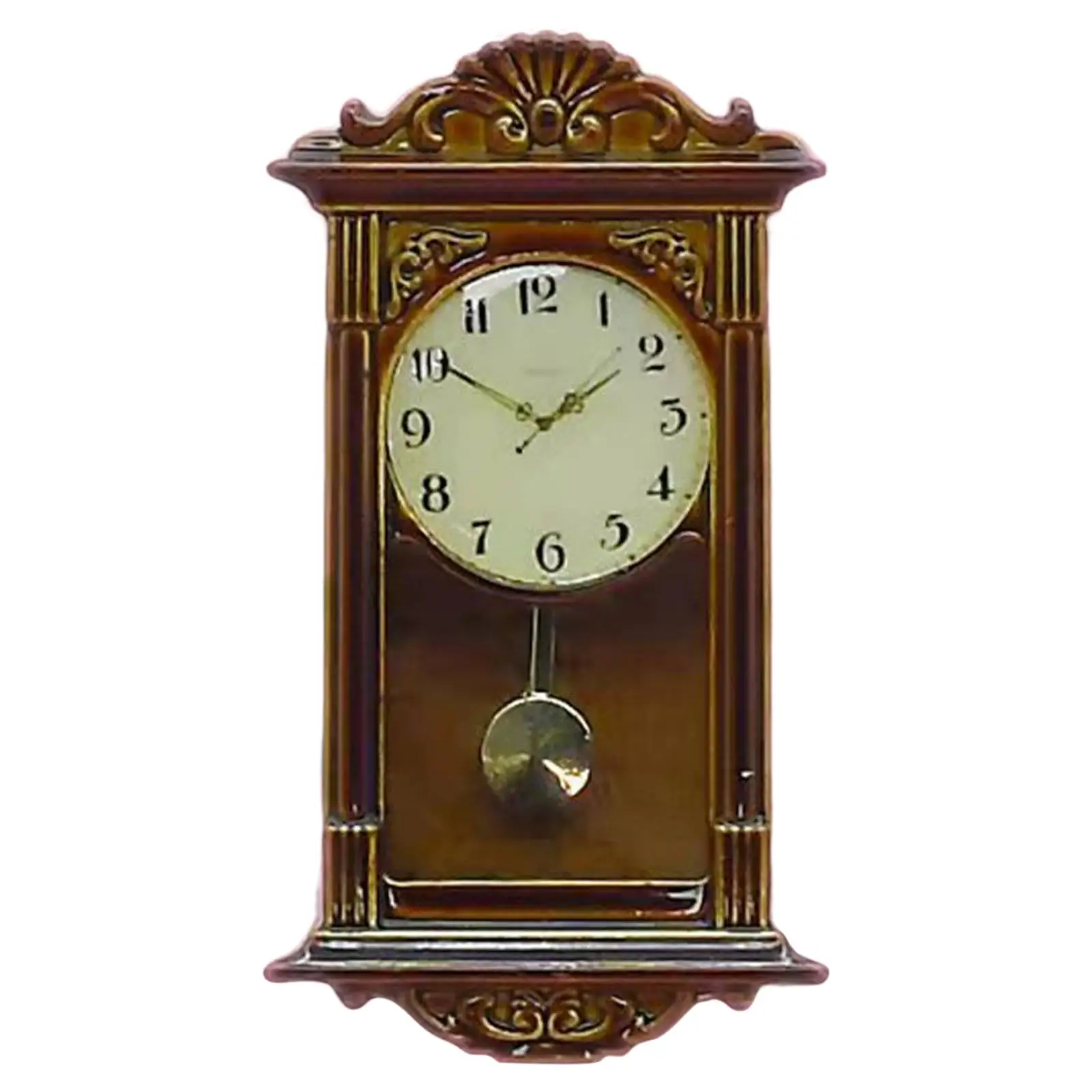 Retro Dollhouse Pendulum Clock Furniture Model Accessories Decoration for