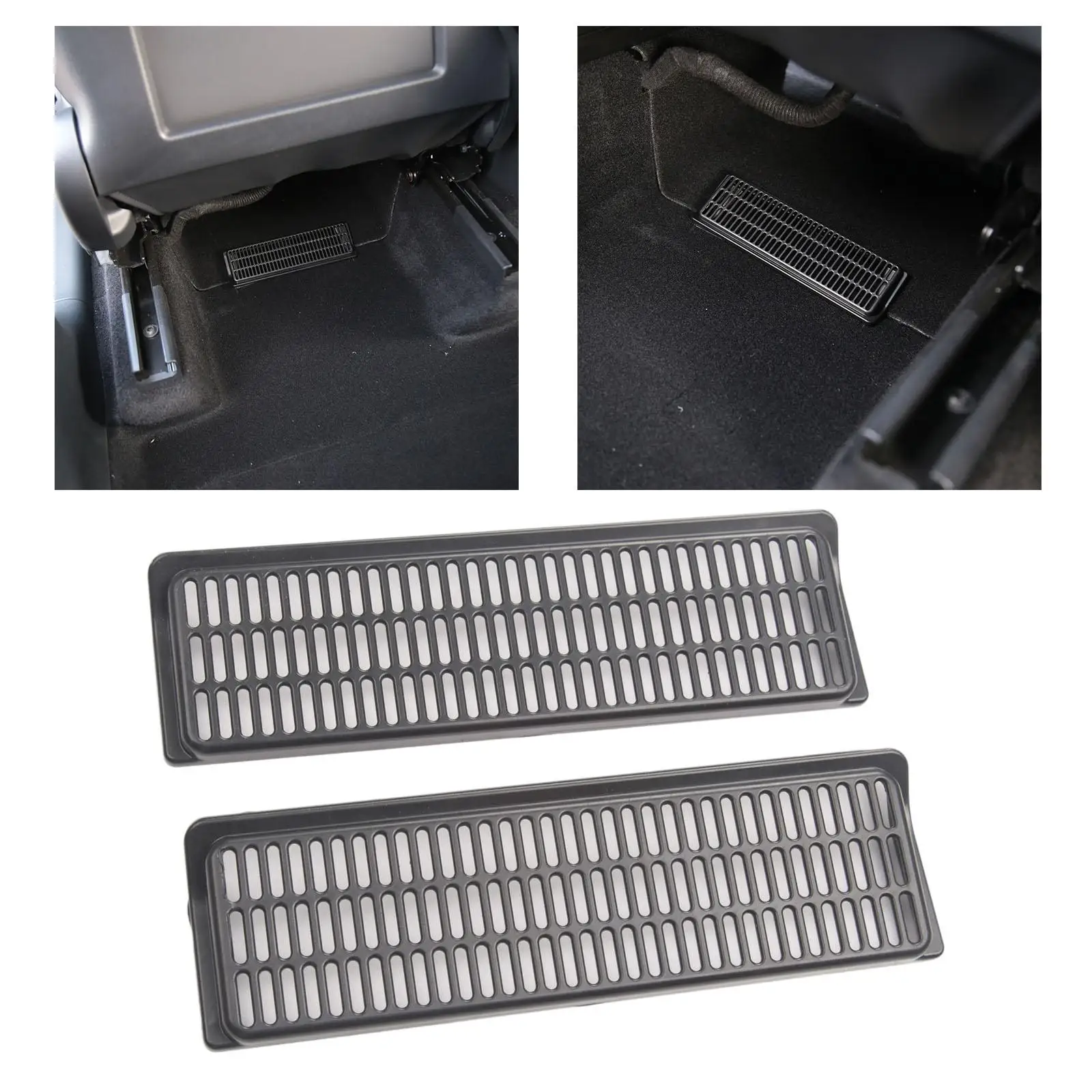 `Under Seat Air Vent Protective Cover Dust Cover for Black New