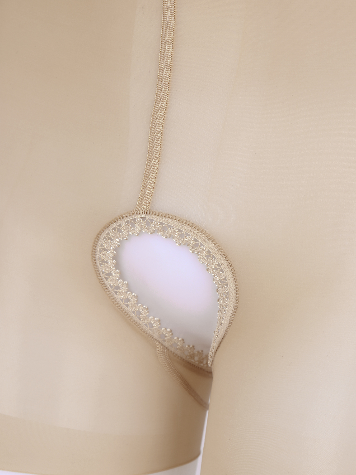 Description Picture 4 of itemWomens Stretchy Open Crotch Shorts Underwear Mens Lingerie Crotchless Sissy Panties See-through Boxer Briefs Underpants