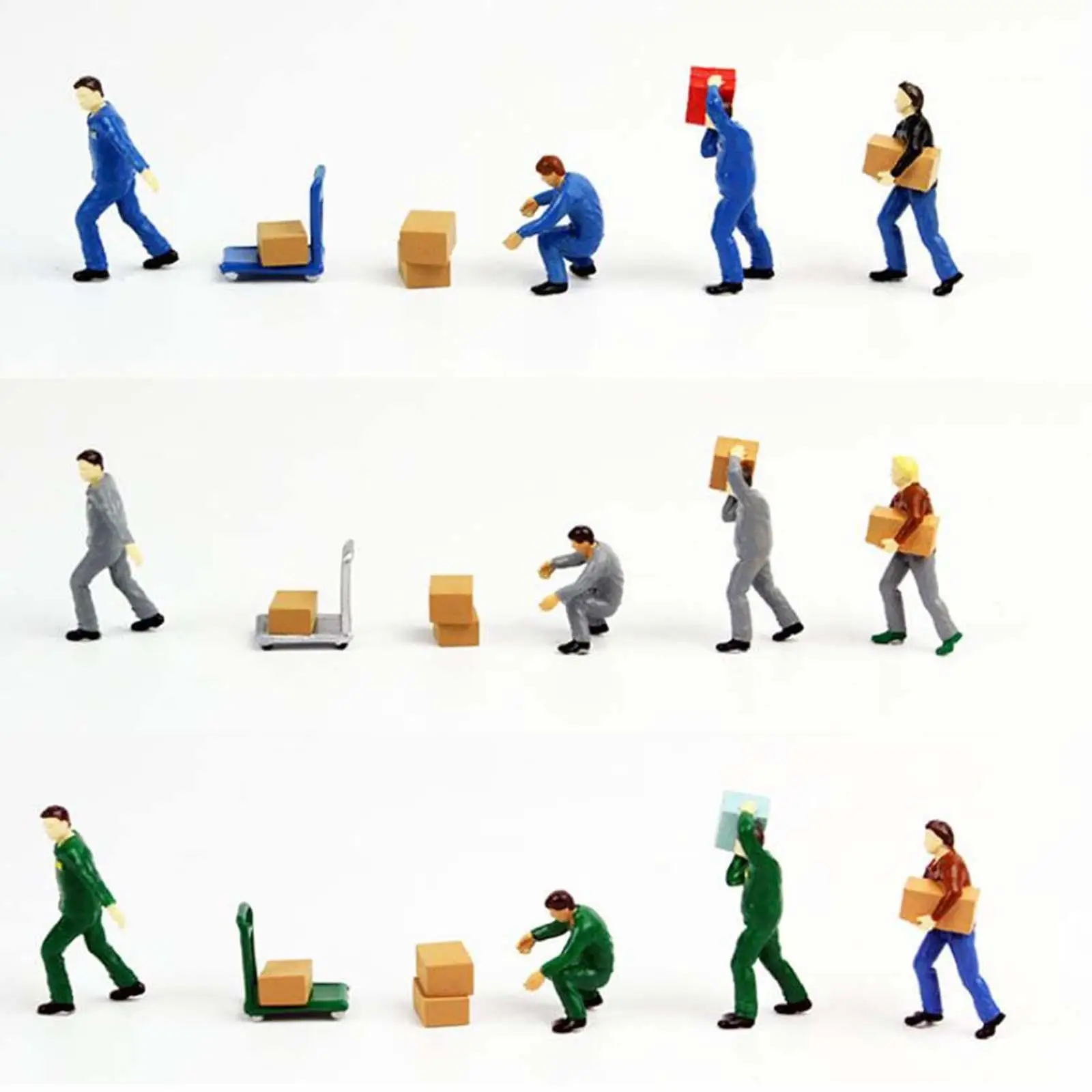 Mini 1/64 People Figures Resin Accessories Realistic Worker Figurines for Park