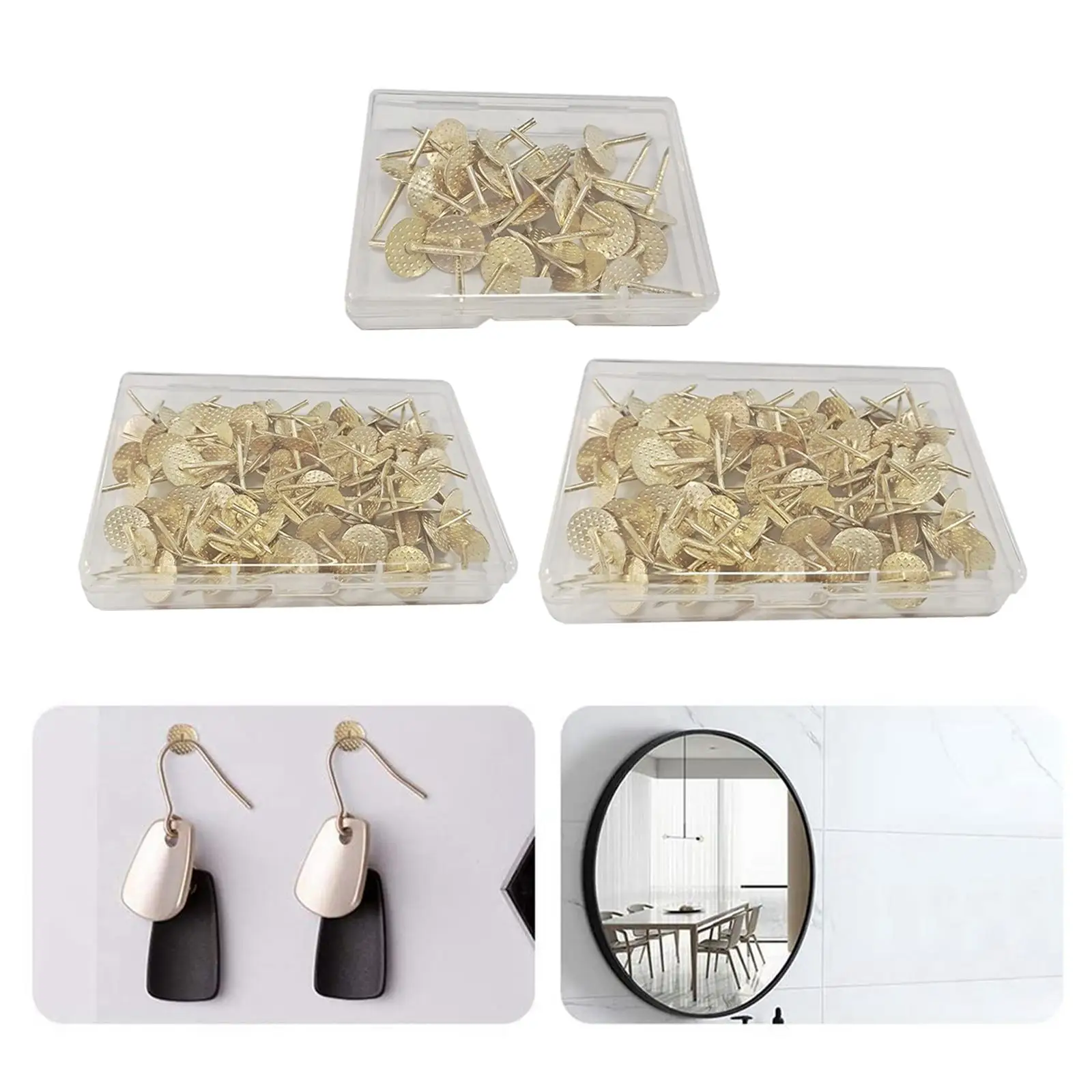 25/45/72Pcs Picture Hangers Picture Hanging Kit, Wall Mounted Heavy Duty Photo Frame Hooks for Painting Jewelry
