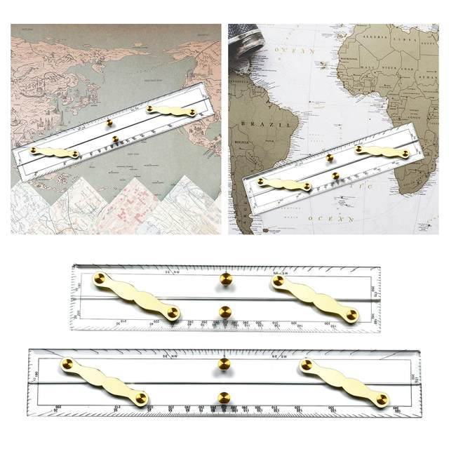 Navigation Parallel Ruler Easy to Use Multi Purpose Great Transparent Measurement Tool for School Artists Student Drawing Boat