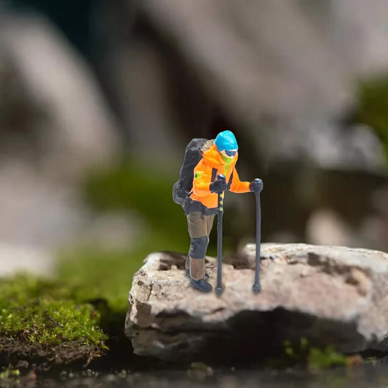 Realistic 1/87 Climbing People Figurines Mountaineering People Figures for Layout Decor