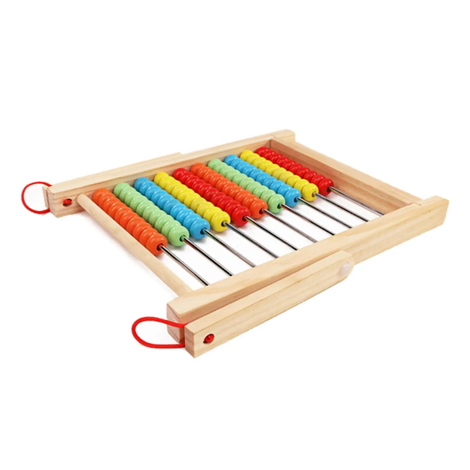 Classic Wooden Abacus 10 Row Math Manipulatives Montessori Educational Toy for Kids Toddlers Preschool Kindergarten Elementary