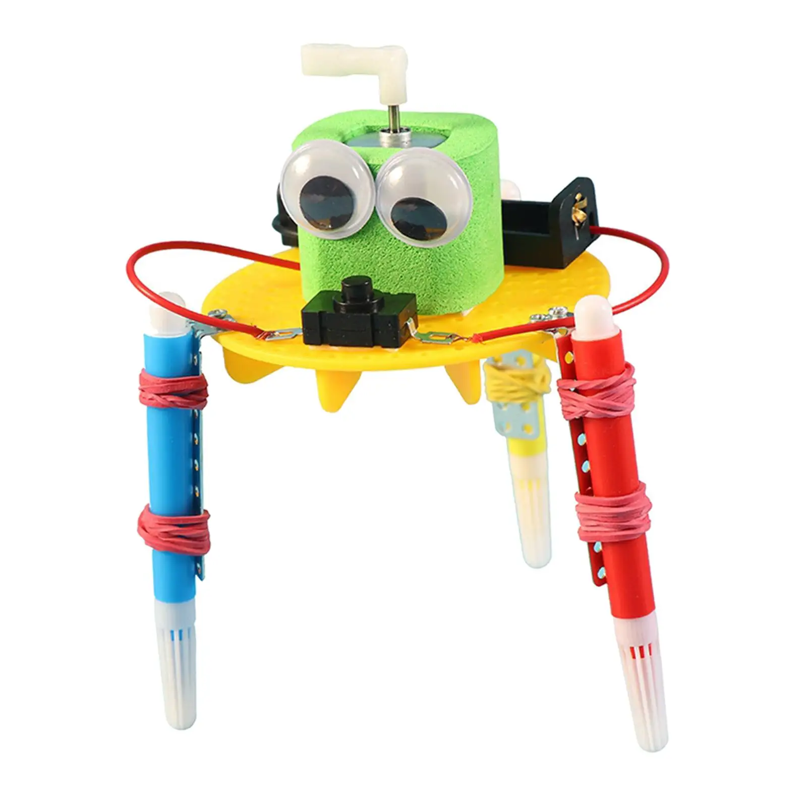 Early Learning DIY Doodle Robot Technology 3D Puzzle Model Experiment Toy Wooden science Kit for Girls Boys teens Gifts