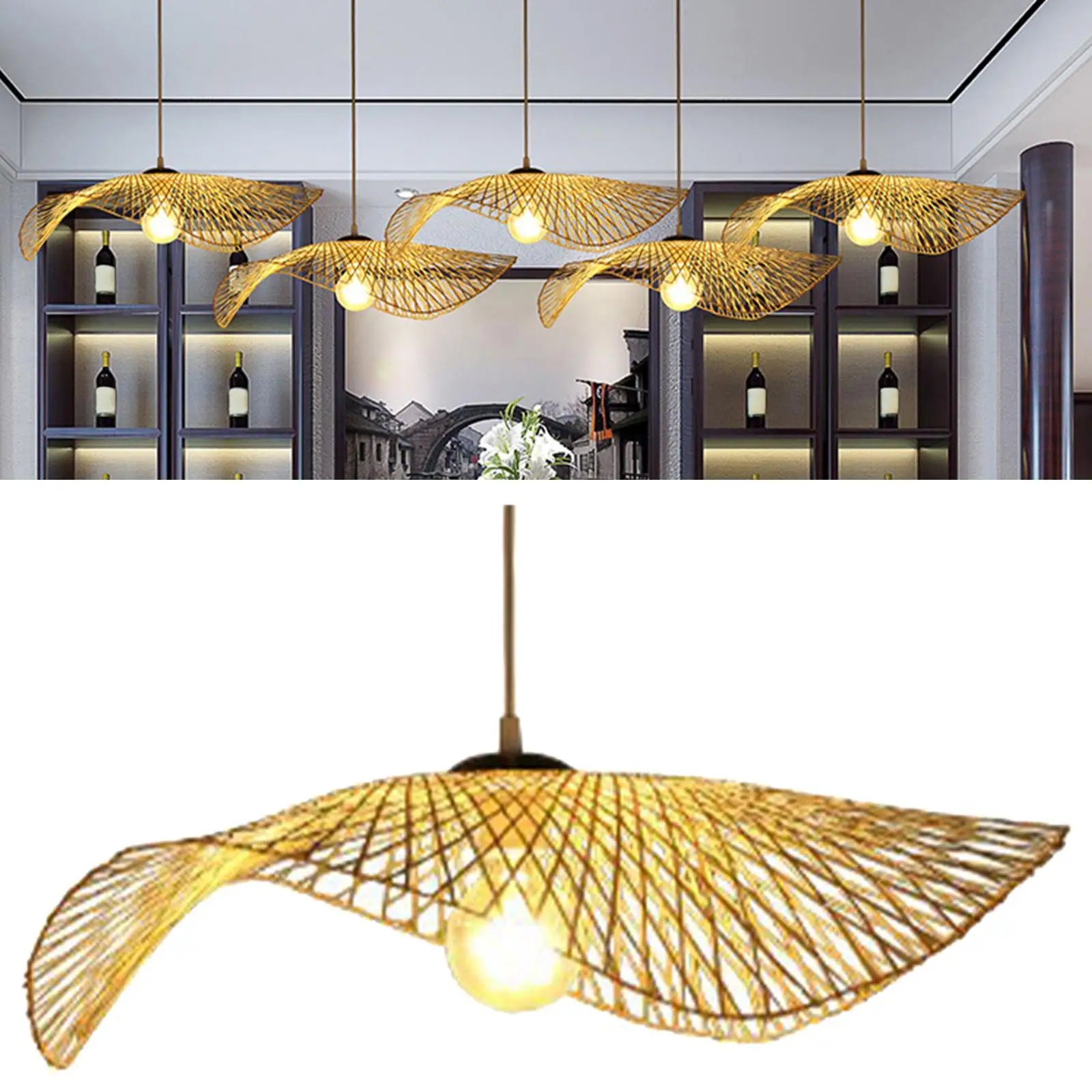 Ceiling Pendant Light Lamp Fixtures Woven  Chandelier for Bathroom