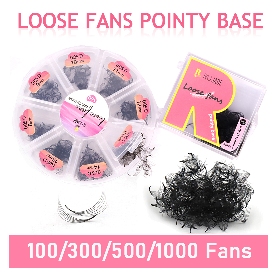 Best of Rujade Loose Fan Eyelash Mix 3D 5D 6D 8D 10D 16D Pointy Thin Base Handmade Loose Promade Volume Fan Eyelash Extension Lash Cilio Reviews & Tips