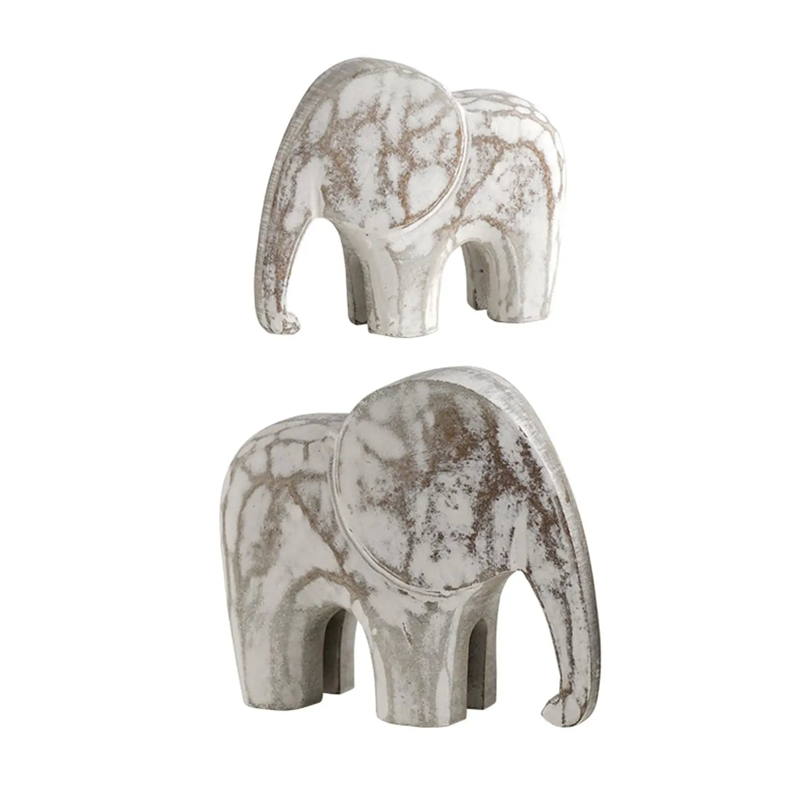 Modern Elephant Statue Sculpture Figurine 1Pair for Christmas Present Decoration