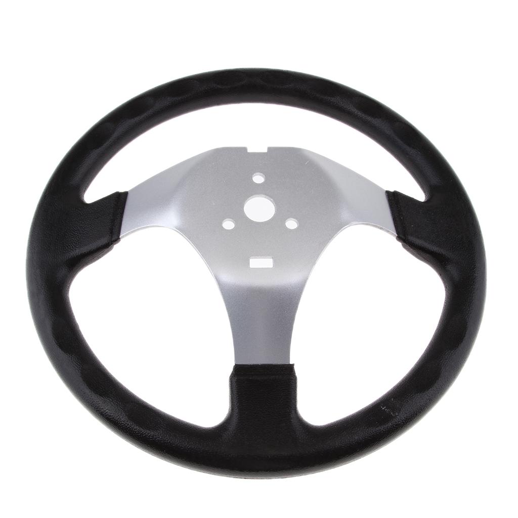 Go-Kart Steering Wheel Assembly with Cap for 150cc Engines ATV Buggies,