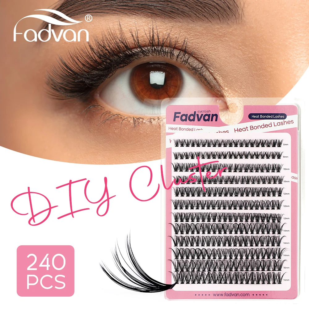 Best of Fadvan DIY Eyelashes Clusters 10D / 20D / 30D / 40D Premade Fan Lash Extension Individual Heat Bonded Cluster Lashes Natural Soft Reviews & Tips