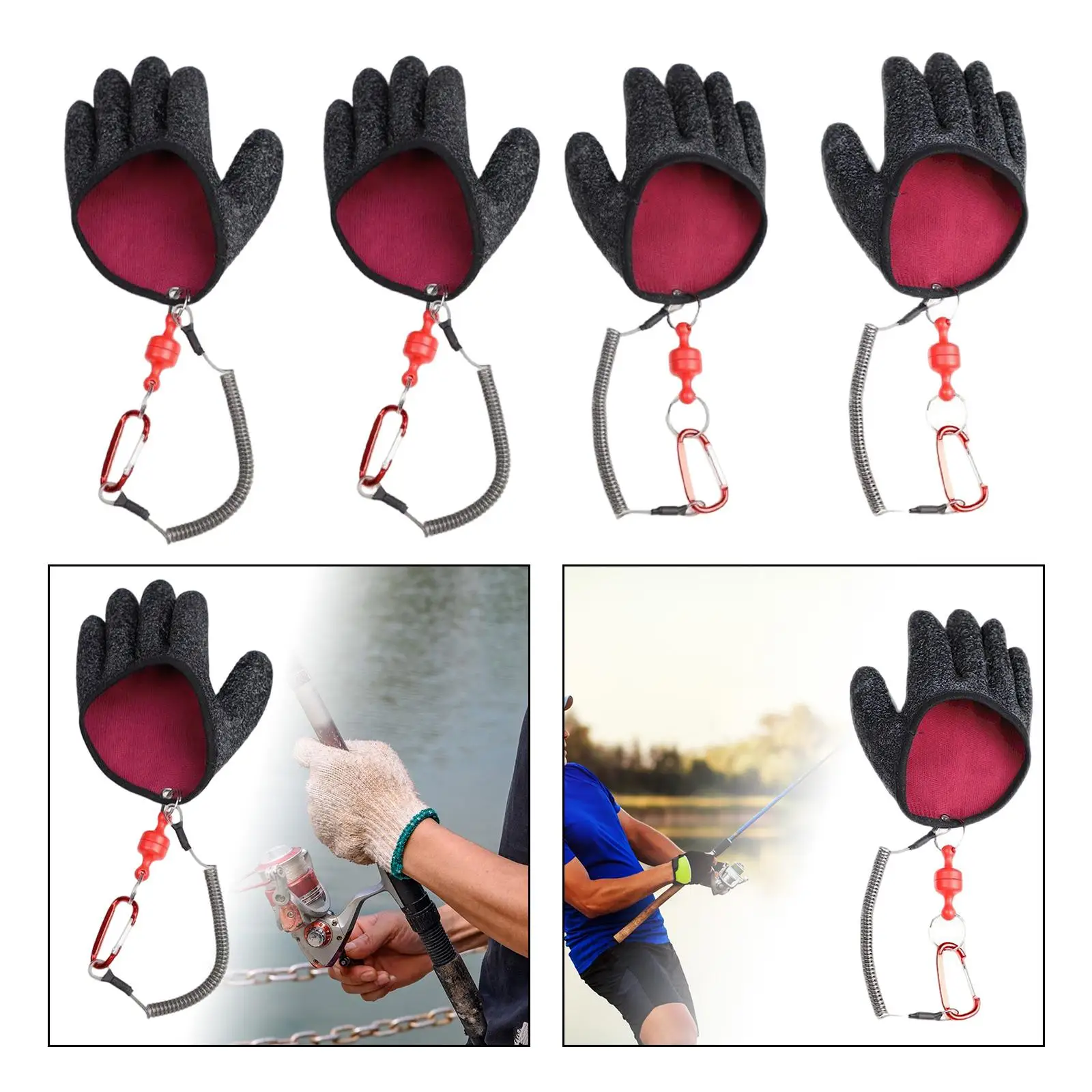 Fish Glove Nonslip Puncture Resistant Hunting Gloves Fishing Gloves Professional for Cleaning Catch Fish Outdoor Activities