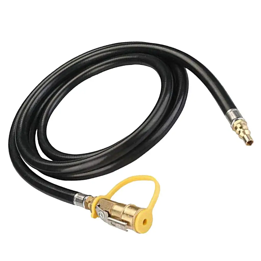  Tank Hose Adapter(1/4 inch) Connects  Tank Connector  to a Refillable Bulk  Cylinder-12Ft Long