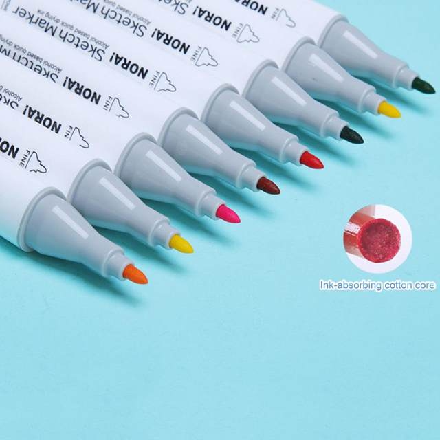 1 Set Creative Double Head Marker Set 12/24/36/48/60 Colors