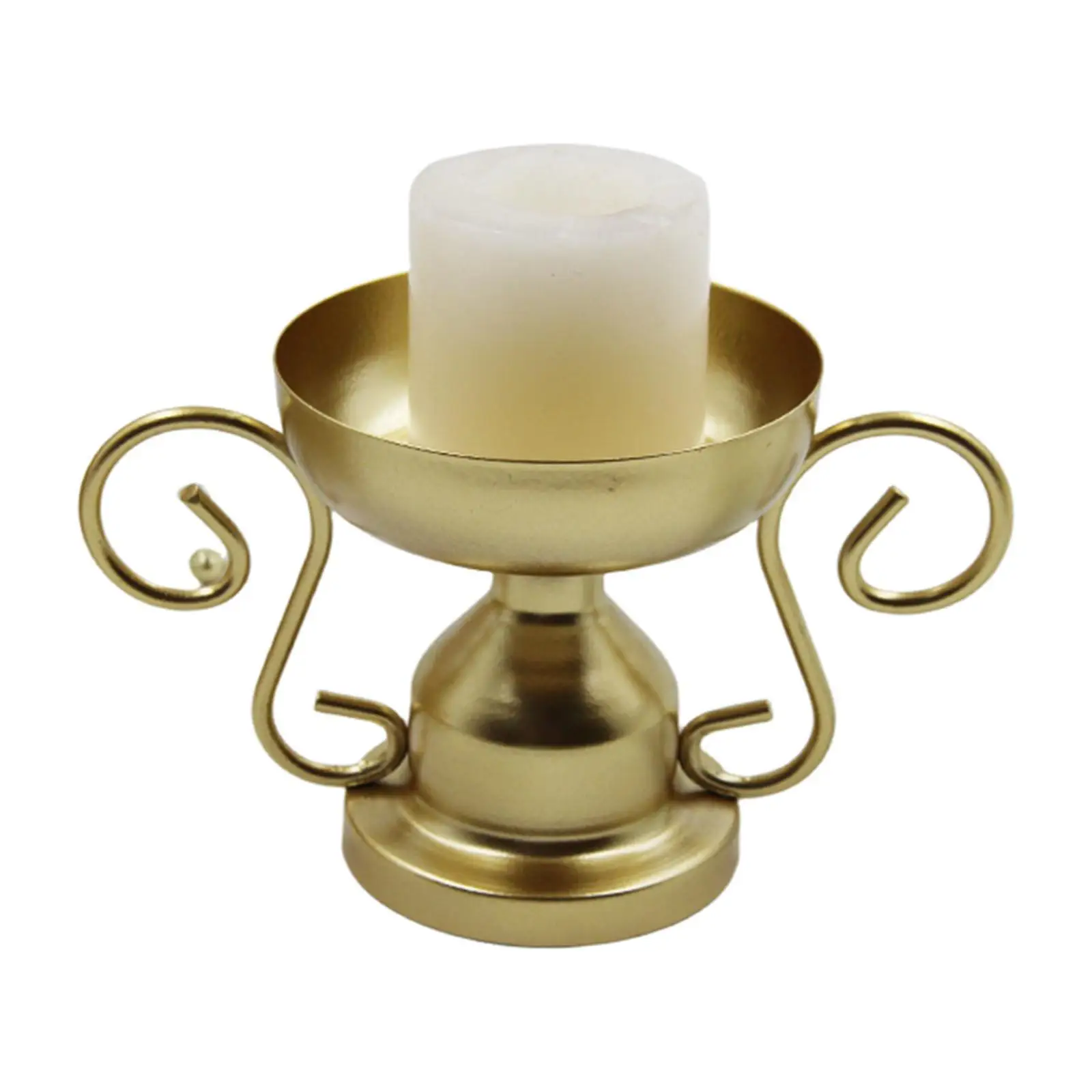 Candle Holder Elegant Ornaments Decoration Iron Candlestick Stand Tea Light