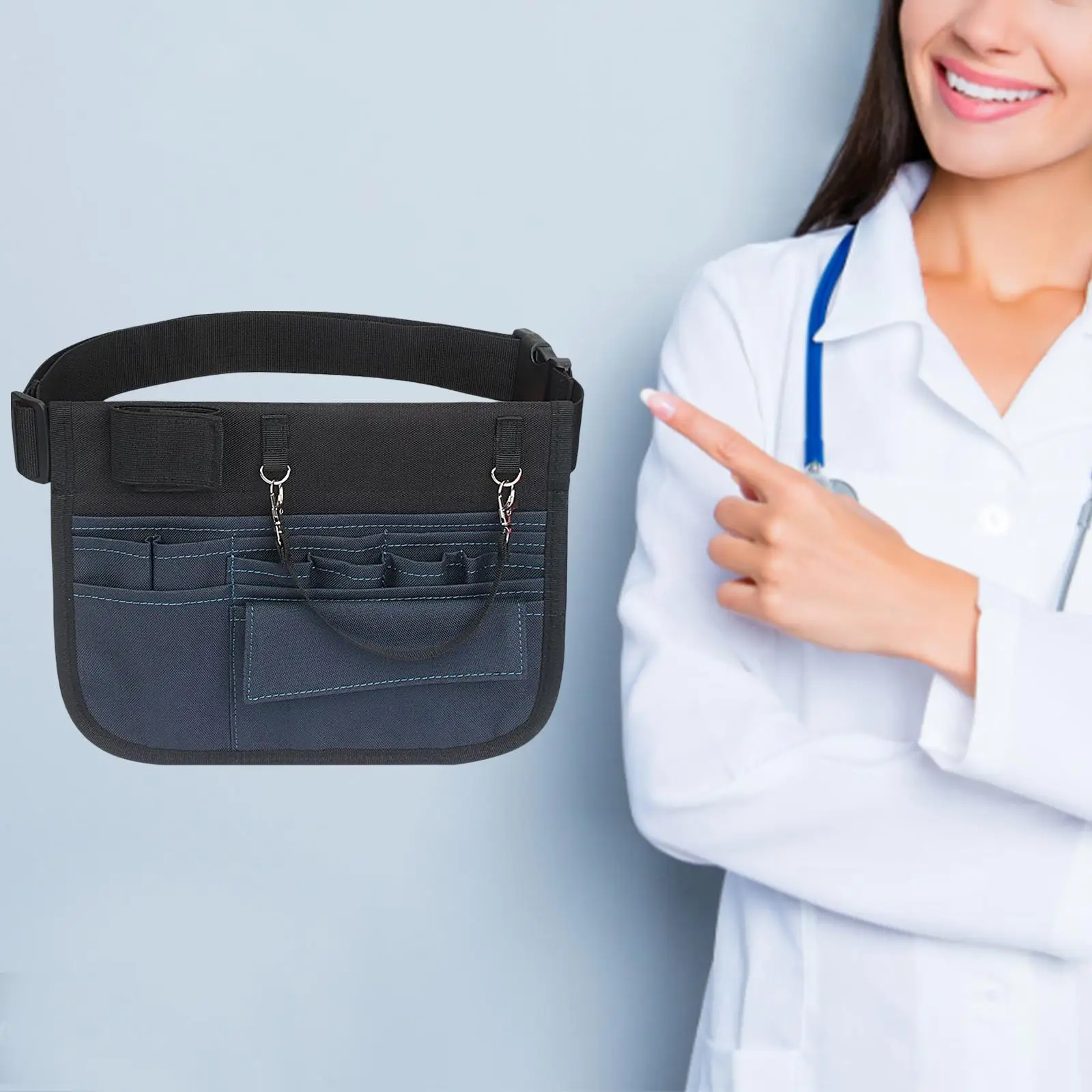 Portable Nurse Waist Bag Adjustable Belt Strap Organizer Extra Pocket Pouch