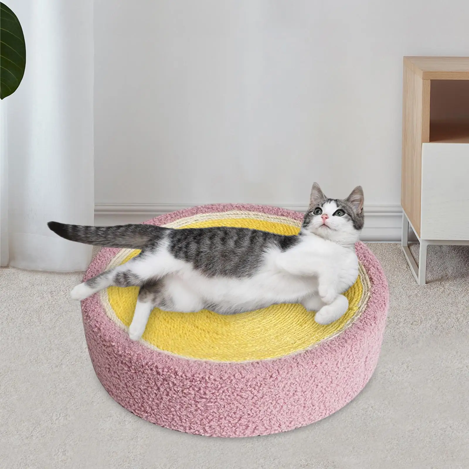 Cat Scratcher Sisal & Bed for Indoor Cats, Scratching Lounge, Scratching Pad