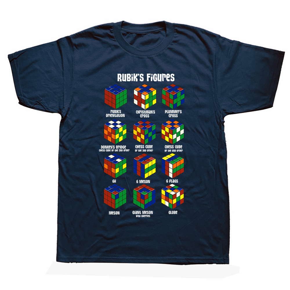 Lustige Rubix Rubiks Rubiks Cube Figuren T Shirts Grafik Baumwolle Streetwear Kurzarm Geburtstag Geschenke Sommer Stil T-shirt Männer – Detail 3
