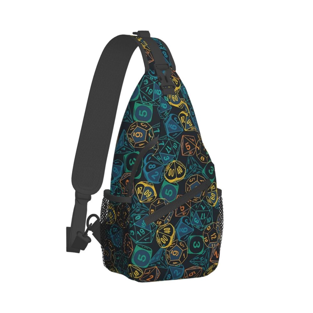 Rpg dice teal cluster crossbody sacos de