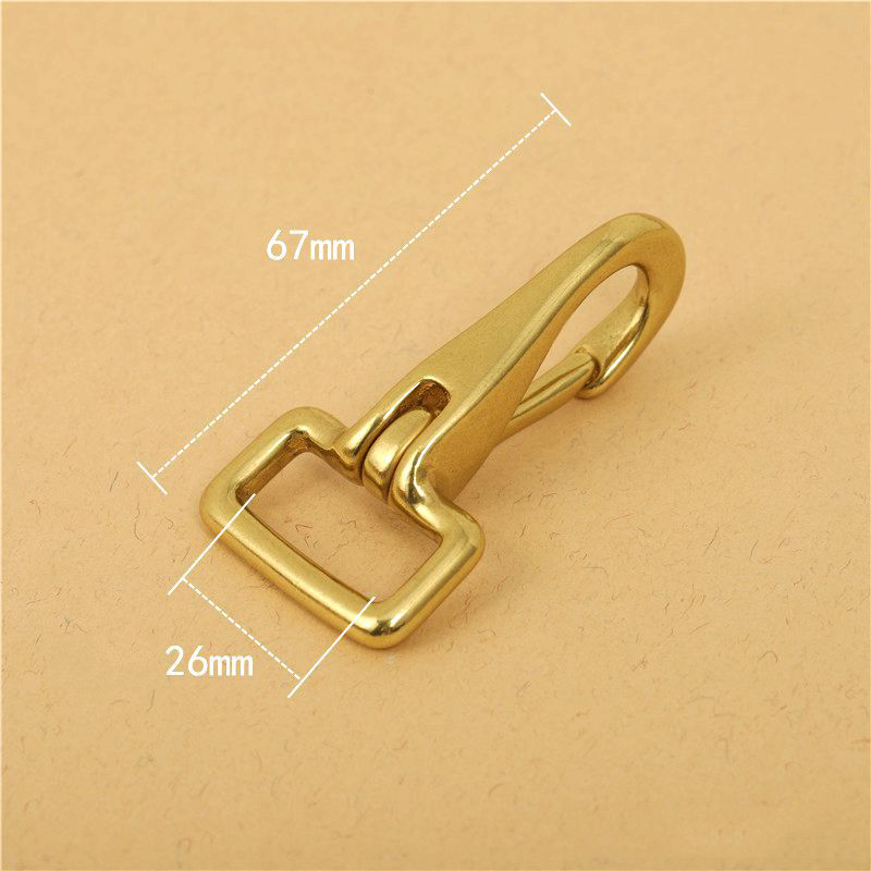Messing Karabiner haken Karabiner Abzugs clip Verschluss Schnalle für Tasche Riemen Halfter Zaumzeug Geschirr Hund Haustier Leine Teile Schlüssel bund Zubehör – Detail 11