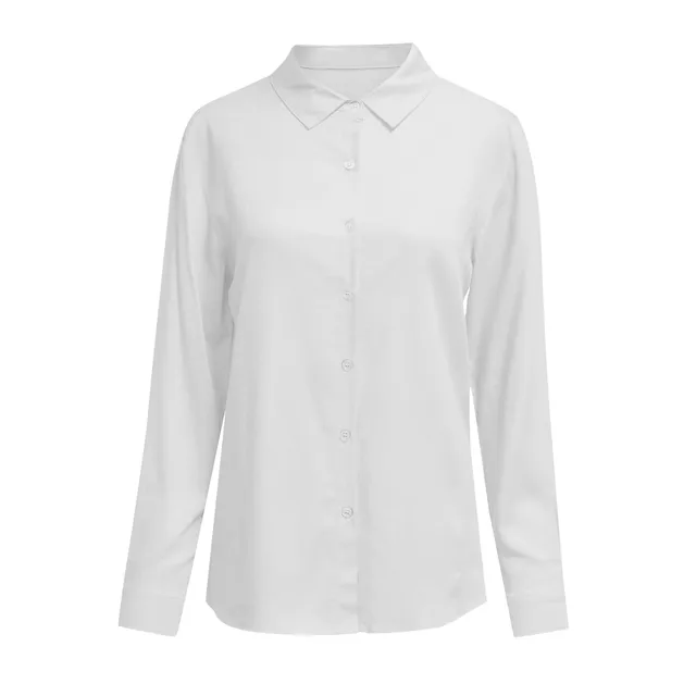 Camisa de trabajo con botones para mujer, blusa informal con
