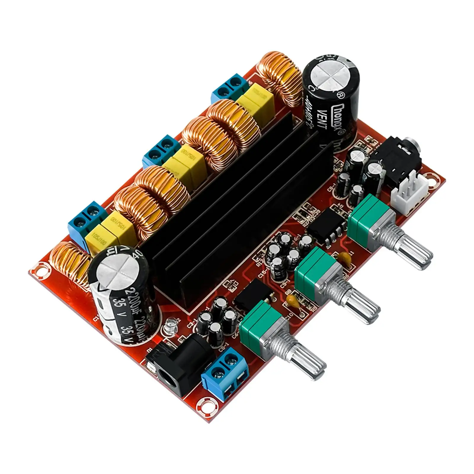 Digital Power Amplifier Board Low Distortion DC12V-24V Noise Cancelling TPA3116D2 Audio Amp Module for DIY Audio Bookshelf Audio