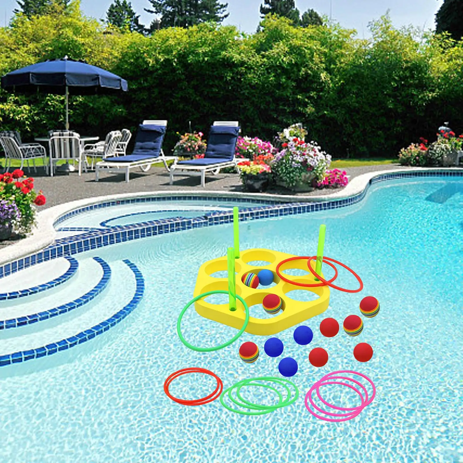 Floating Pool Game Toss Games Set Fun Activities Educational Water Sports