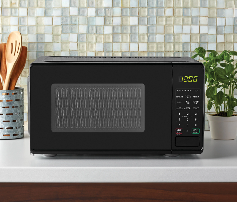 Title 2, 0.7 Cu ft Compact Countertop Microwave Oven, Bl...