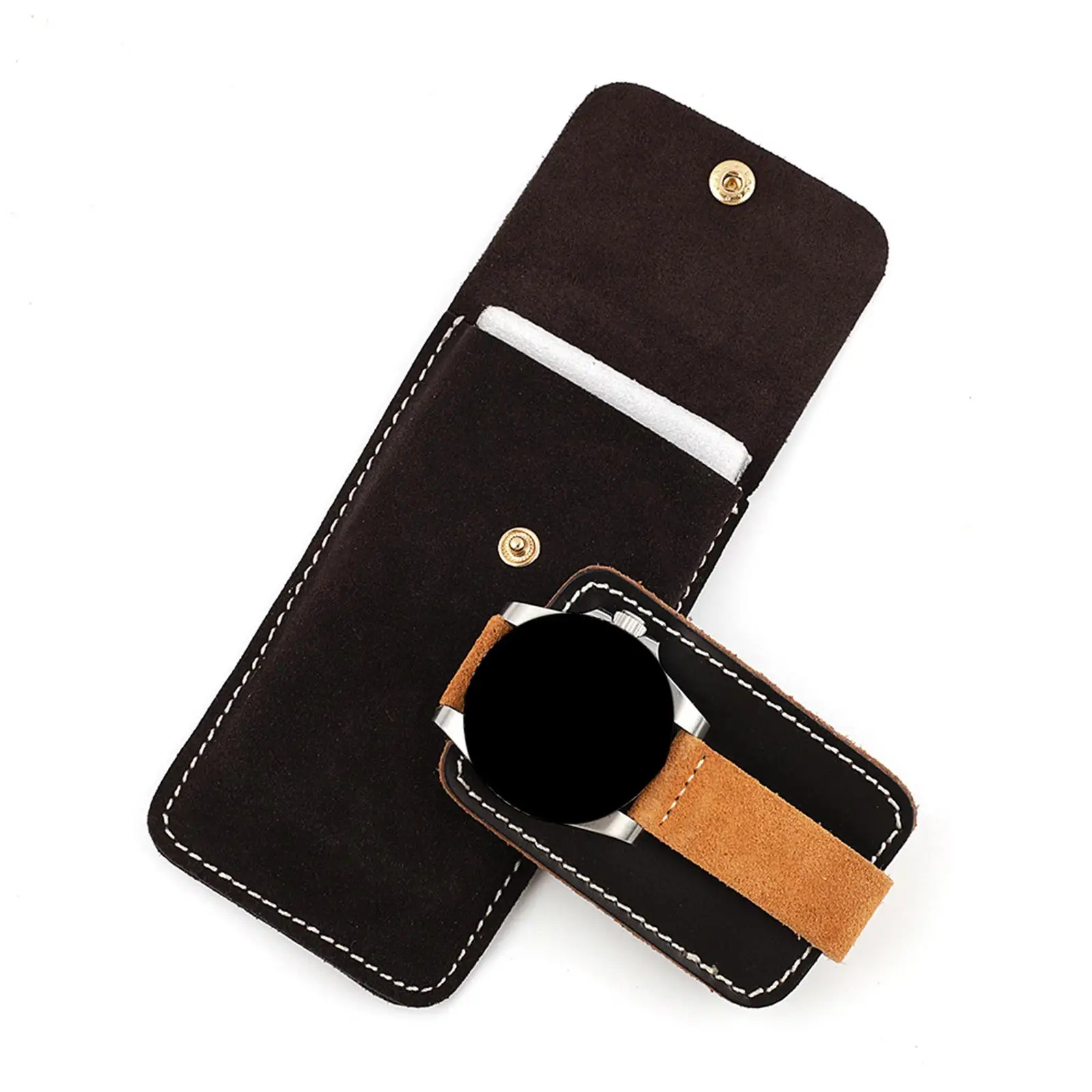 Watch Pouch Watch Holder PU Leather Universal Portable Gift Soft Organizer for Watches Men Women Jewelry Accessory Travelling