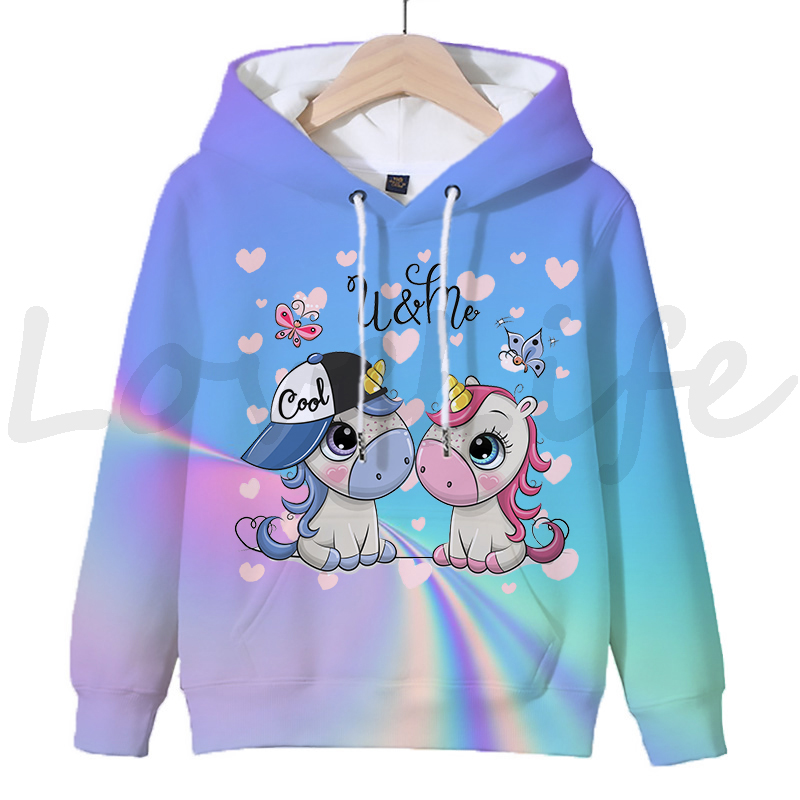 Unicorn 3D Printed Hoodies For Kids | Unilovers