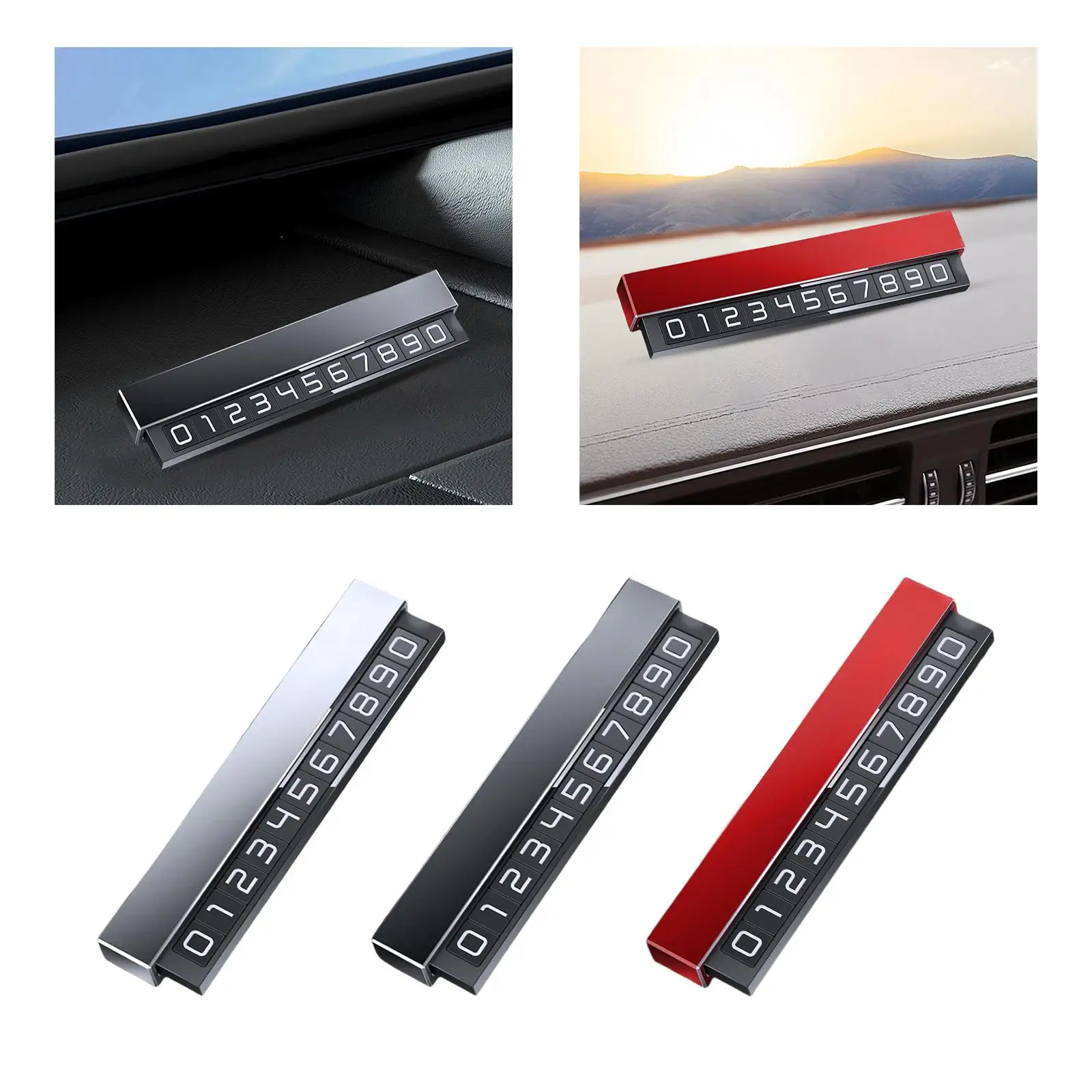 Parking Number Plate Hidden Moving Aluminum Alloy Universal for Parking