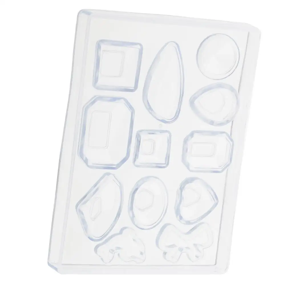 Assorted Clear Cabochon Silicone Pendant  for Resin Jewelry Making Craft