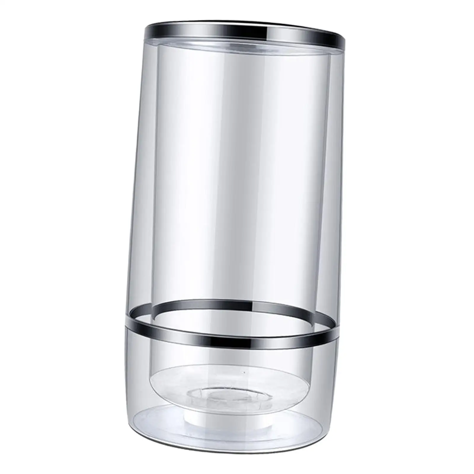 Clear Plastic Ice Bucket Wine Chiller Insulated Ice Bucket Beverage Tub Wine Bucket for Camping Picnic Home Cocktail Bar Parties