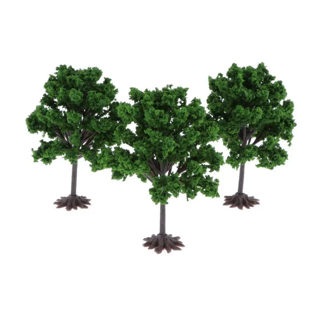 3x Model Tree Train Scenery Artificial Flower Trees for , Building