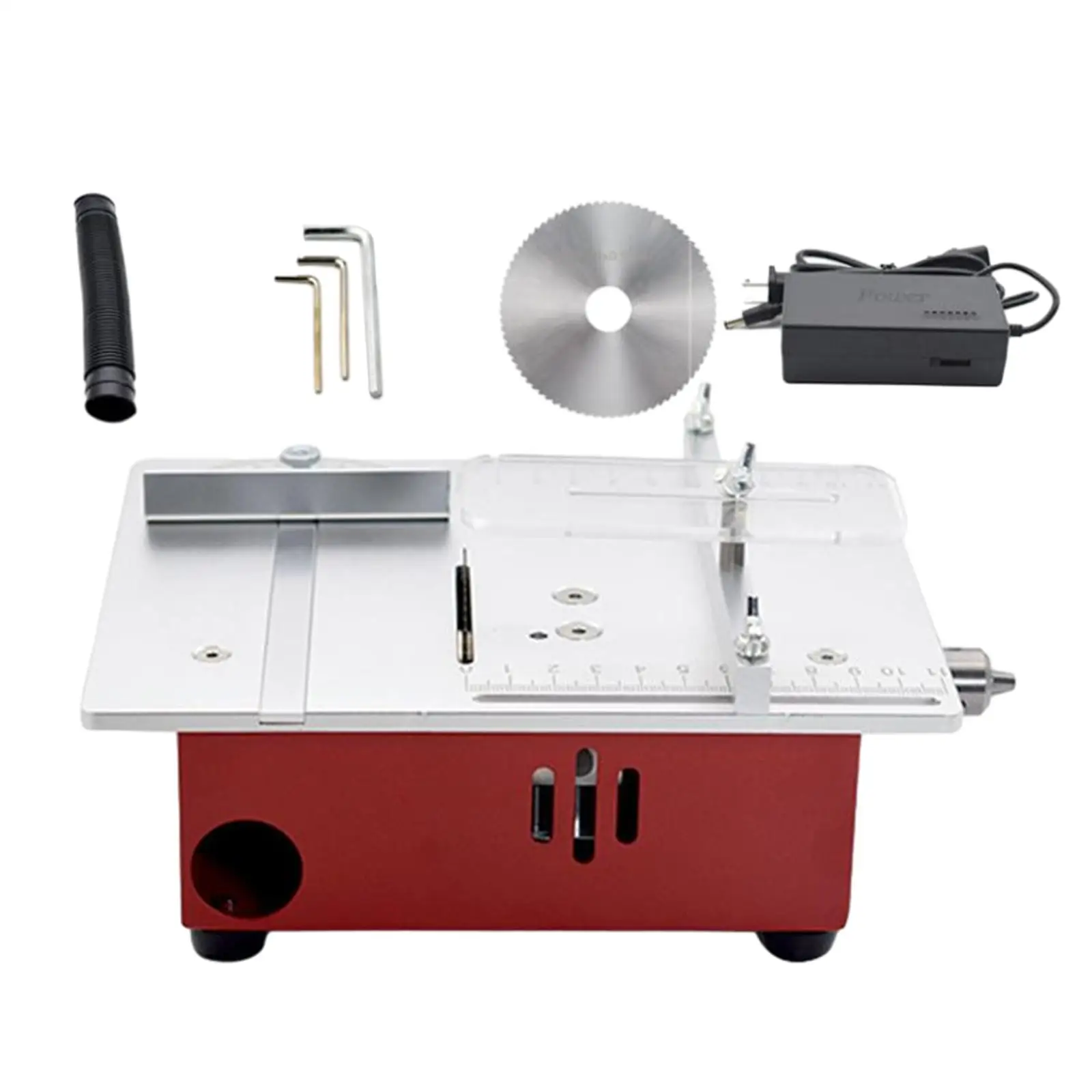 Mini Table Saw 7 Level Speed Electric Cutting Machine for Plastic Wood Aluminum Copper Acrylic Cutting Miniature Wood Crafts