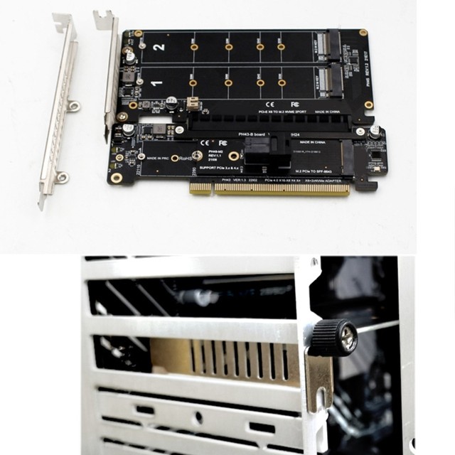 PCIE4.0チャンネルに分割拡張アダプタpci-express x16 + + x4
