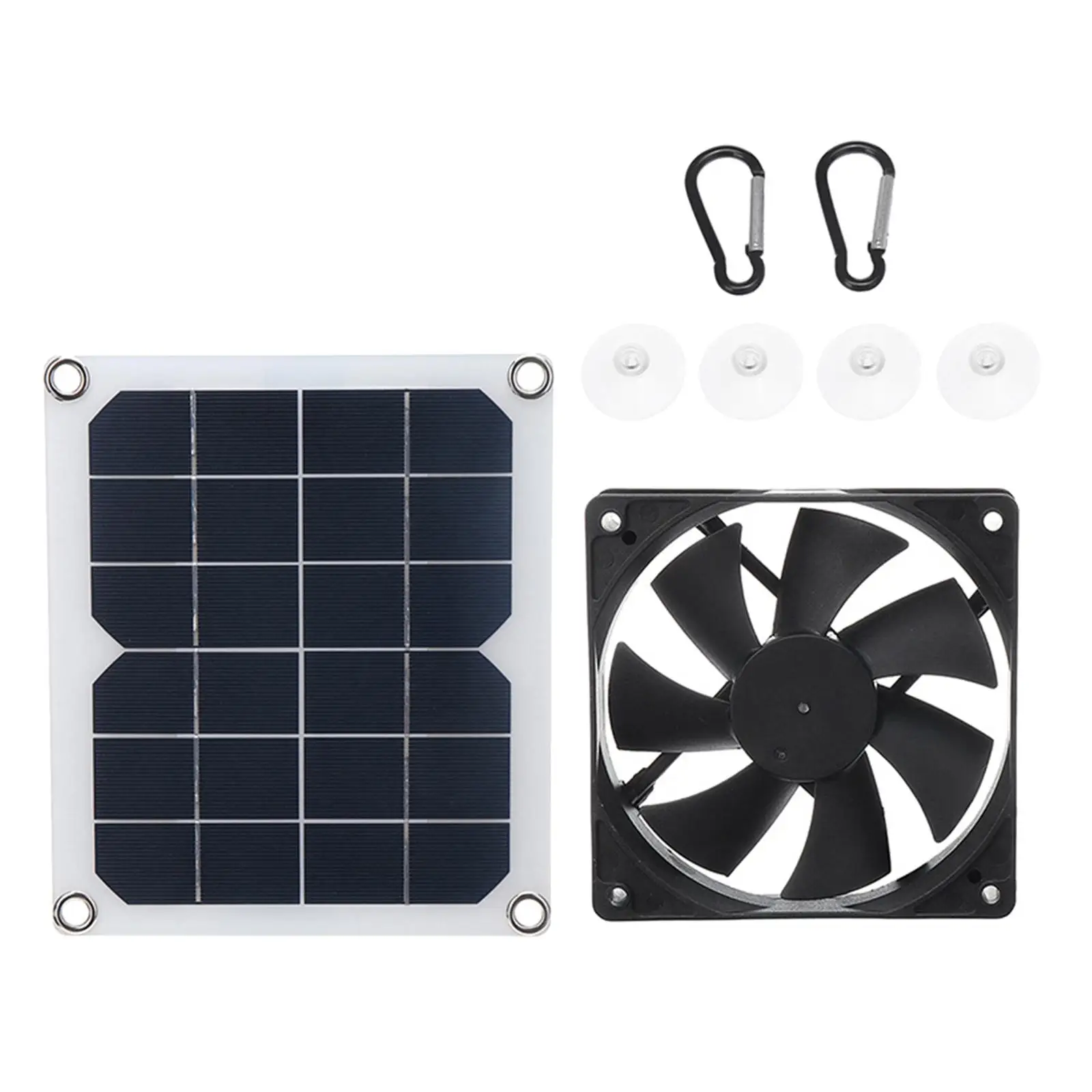 Small Solar Power Panel Exhaust Fan Portable Lightweight 6V for Garage RV